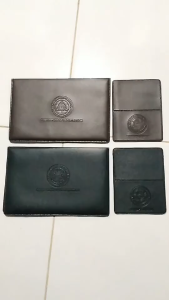 BUY 1 TAKE 1 New Waterproof Genuine Leather ID Card Holder with RFID Protection for Motorcycle and Car Driver License