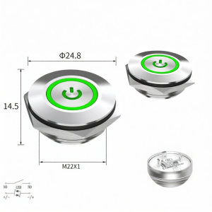 LANBOO | Microcurrent Metal Waterproof Button Switch 24V