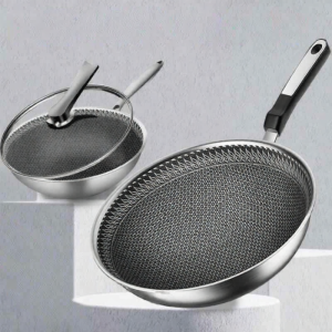 BAQILING | Non-Stick Induction Cooktop Stainless Steel Wok