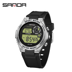 Sanda | SANDA SD9098 Womens Sports Luxury Brand TPU Strap Night Light Waterproof Week Date Digital Leisure Watch