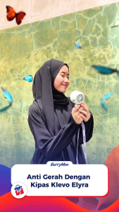 KLEVO ELYRA Kipas Angin Turbo Lipat 100 Speed Handheld Mini Fan Strong Wind Rechargeable Type C