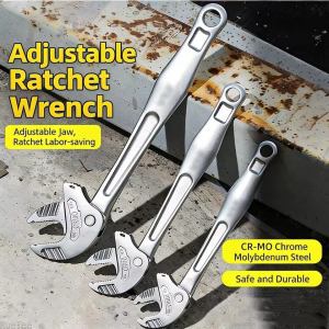 Multifunctional Heavy-Duty Industrial Crab Claw Wrench Self-Adjusting Ratchet Wide Jaw for Automotive Piping Manufacturing