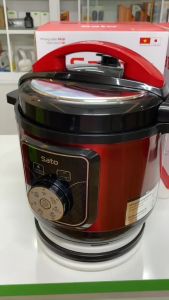 Nồi áp suất điện đa năng chính hãng Sato công nghệ Nhật Bảndung tích 6 lit chống dínhkhoá van an toàn dùng gia đình