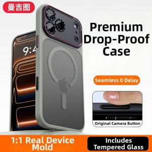 MANJITU | Magnetic Matt Anti-Fingerprint Shockproof Full Coverage Phone Case