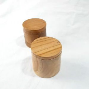 LusioSB Tempat Garam Bumbu Dapur Kayu Jati Kotak Garam Gula Merica