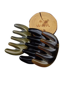 Natural High Altitude Thick Tibetan Antler Comb Body Shoulder Massage Scalp Massage Wide Tooth Coarse Tooth Anti-Tangle