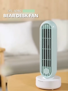 Bear Bladeless Fan Portable Desk Fan Electric Tower Fan Mini Air Cooler Mini Cooling Table Fan for Home Office School