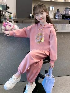 Girls Autumn Fashion Set Traditional Chinese Style Sportswear Casual Outfit for Kids Ages 3-18 Princess Leilei Clothing
