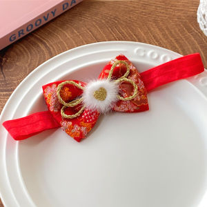 Baby Girl One Year Old Birthday Headband Infant Skull Protection Hair Accessories Chinese Ancient Style Hanfu Hair Ornaments