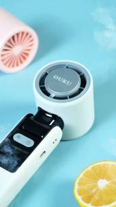 พัดลมพกพา OUKU FS02 ความเเรง 100ระดับ Cooling mode ไฟฉายในตัว ใช้งานนาน 20ชม. เสียงเงียบ ลมเย็น