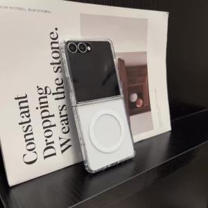 Ốp Điện Thoại Lật Bằng Acrylic Trong Suốt Từ Tính Tương Thích Magsafe Cho Samsung Galaxy Z Flip 8/7/6/5/4/3 - Vỏ Bảo Vệ Chống Sốc Nguyên Bản