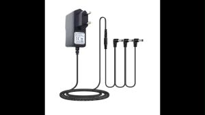 Guitar Effect Pedal Power Supply Adapter with 3-8 Ways Daisy Chain Cable Power Line Right Angle Pedal Power Supply Adapter 9v DC 1A 1000ma Tip Way Cables Daisy 3/8 Chain Guitar for Effect Negative