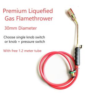 Asian Standard 30mm Caliber Nozzle Pressure Switch Liquefied Gas Blowtorch With 120cm Rubber Tube