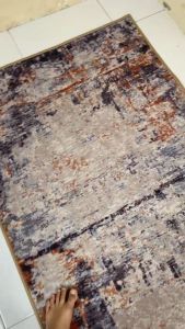 Karpet Lantai Ruang Tamu Aesthetic Motif Abstrak Anti Slip Gel Backing Premium