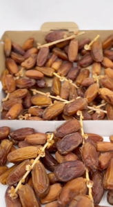 Deglet Nour Kurma Tangkai Segar 400g Natural Dates & Fresh Dates from Algeria & Tunisia