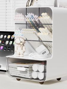 กล่องเก็บเครื่องเขียนเดสก์ท็อปสํานักงานความจุขนาดใหญ่ นักเรียน ที่วางปากกาตั้งโต๊ะเอียงใส่ชั้นวางสินค้าเบ็ดเตล็ดออแกไนเซอร์