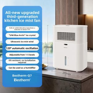 Energy Saving Home Cooling Fan with Humidifier Ice Crystal