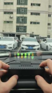 Wireless Car HUD with CarPlay Multi-function Smart Projector Plug-and-Play with Navigation Music and Brightness Adjustment