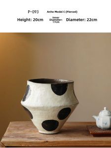 LANLIN | Large Mouth New Chinese Style Ceramic Flower Pot Large Caliber