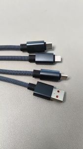 5 in 1 Super Fast Charging Cable Detachable 60W USB i-OS/Type C Fast Charger Multi Port Data Cord