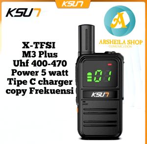 Ht ksun X tfsi M3 plus uhf bisa copy frekuensi tipe c charger original