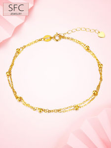 Rose Gold Double Layer Small Gold Bead Bracelet Full Sky Star Lucky Bead Color Gold Jewelry Gift for Girlfriend Silver Fox Cents