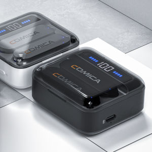 Comica vimo S Micro dây chuyền không dây với khử tiếng ồn cho iPhone/Android micro ve áo tụ điện nhỏ gọn cắm và chạy rảnh tay với hộp sạc để vlogging phỏng vấn phát trực tiếp ghi âm