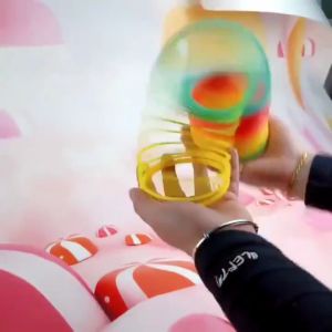Aibeile Baby Magic Circle Toy for Children Educational Puzzle Spring Elastic Ring Magic Ring Circle Kids Magic RainBow Spring