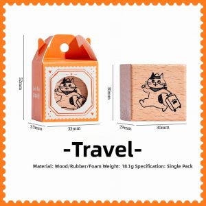 Journal GO | Cute Cat Theme Wooden Stamp