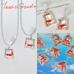 Handmade Resin Goldfish Pendant Beads Necklace Bracelet Materials DIY Stringing Jewelry Accessories Dynamic Carp Design
