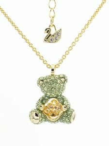 🖤Swarovski🖤Teddy Series สร้อยคอจี้พลอยสีเขียว สร้อยคอแฟชั่นผู้หญิงเงินแท้ 925 (XL-LS897410540) สร้อยคอคู่สไตล์ดีไซน์คลาสสิก ของขวัญพิเศษสำหรับแฟนหรือแฟนของคุณ