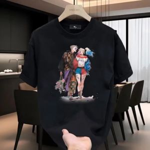 Áo Thun Cotton Cổ Tròn Tay Ngắn in Họa Tiết Hoạt Hình Mùa Hè Thời Trang Đa Năng Cá Tính Áo Thun Nam Chất Lượng Cao Thoáng Khí