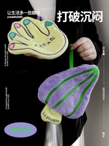 Quick Dry Hand Towel Cute Cartoon Kitchen Bathroom Wall Hanging Female Style Absorbent Childrens Hand Towel Home Textile