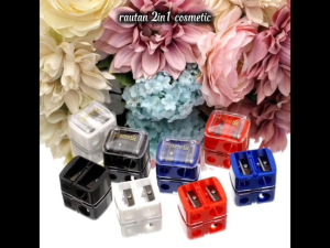 RAUTAN PENCIL 2IN1 RAUTAN PENSIL ALIS EYELINER PENAJAM KOSMETIK LUBANG TAJAM SERUTAN PENSIL
