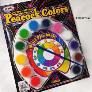 [GIÁ SẬP SÀN] màu vẽ Con công màu nước 12 màu