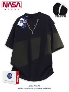 NASA WTAPS | Summer Creative Design Detachable Cuff Short Sleeve T-Shirt