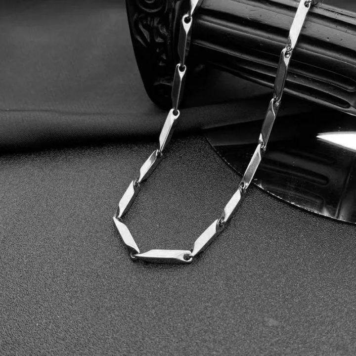 Stainless%20Steel%20Chain%20Necklace%20Tube%20Bamboo%20Punk%20Fashion%20Style%20Rantai%20Leher%20Lelaki%20Wanita%20%E4%B8%8D%E9%94%88%E9%92%A2%E9%A1%B9%E9%93%BE%20-%20Image%204
