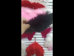 Doll Feather Wing Accessories Mini Black and White Angel Feather Wings for Crafts with Elastic Straps