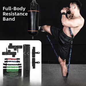 Elastic Resistance Band for Mens Full Body Fitness Training Boxing Power Workout Home Gym Equipment Pull Rope Exercise