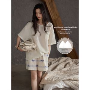 Cool and Lightweight Cotton Pyjama Shorts Set