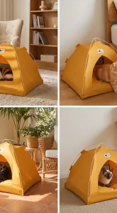 Meilovmao Pet Tent Foldable Breathable Cat House Portable Comfortable Waterproof Dog Tent Bed Pet Supplies