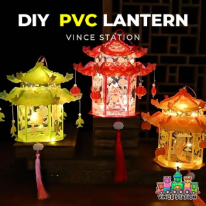 DIY Bahan PVC Tanglung Tema Istana DIY PVC Materials Mid Autumn Festival Palace Theme Lantern Tanglung