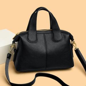 Soft Leather Mom Bag 2026 New Simple Fashion Versatile Ladies Single Shoulder Casual Large Capacity Genuine Leather Sling Bag