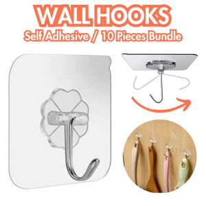 Wall Hooks Strong Adhesive No Drill Holder for Bathroom Kitchen Living Room and Home Storage – Multipurpose Hanger for Clothes Towels and Keys
