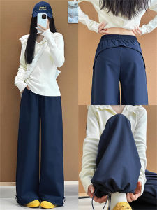 Loose High Waist Cargo Pants Womens Sporty Casual Wide Leg Trousers American Style Polyester Fiber Comfortable Spring Autumn New Arrivals