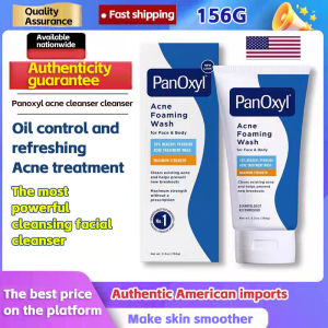 PanOxyl 156G Oil-removing cleanser Acne Creamy Foaming Wash | PM Overnight Spot Patches | Oil Control Moisturizer SPF30 | Balancing Repair