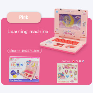 FUNToy Imitation laptop learning Machine Catoon Music Computer Mainan Edukasi Anak dengan Lampu Dan Musik