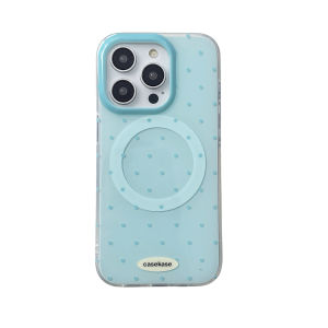 Magnetic Acrylic Phone Case Polka Dot Simple Pure Color Protection for iPhone 17 pro Apple 18 New Model 15 Creative 14 pro Women Style 13