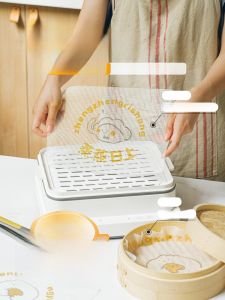 Food Grade Silicone Rectangular Steaming Cloth Non-Stick Baozi Steamer Pad Home Use Kitchen Utensils Baking DIY Tools