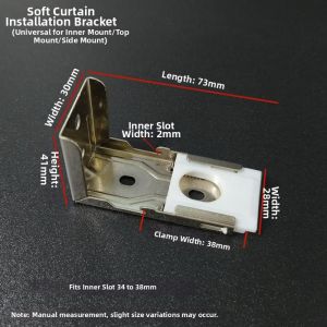 XIANXINGREN | Curtain Installation Bracket for Blinds Soft Curtain and Roll-up Curtains